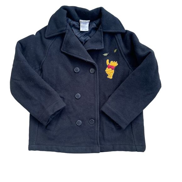 Vintage Disney Store Winnie the Pooh Navy Winter Coat Size 6 - Picture 1 of 7